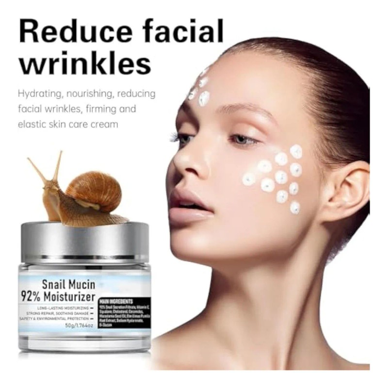 Snail Mucin 92%crema Hidratante, Gel Facial Diario Q