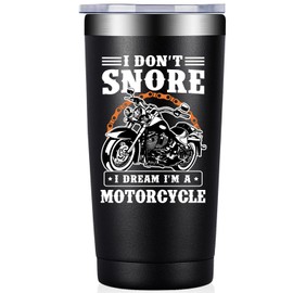 Fufandi I Don't Snore I Dream I'm A Motorcycle Stainless Steel Tumbler - Motorcycle Gifts for Men - Fathers Day Gift for Motorcycle Lovers, Dad Grandpa, Boyfriend Uncle