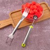 Watermelon Fork Slicer, 2-in-1 Portable Stainless Steel Watermelon Cutter, 2