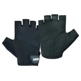 MRK Sports Weight Lifting Gloves For Men & Women Leather Gym Fitness Gel Padded  Gloves New - Black, M