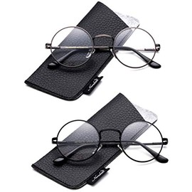 Quality Unisex Retro Round Reading Glasses Spring Hinge Stainless Steel Frame Metal Round Reading Glasses