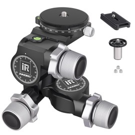 Professional Geared Tripod Head for Precise Photography Adjustments with Arca Swiss Panoramic Pan-tilt CNC All Metal 3-Way Tripod Ball Head for DSLR Camera Max Load 6kg/11lb