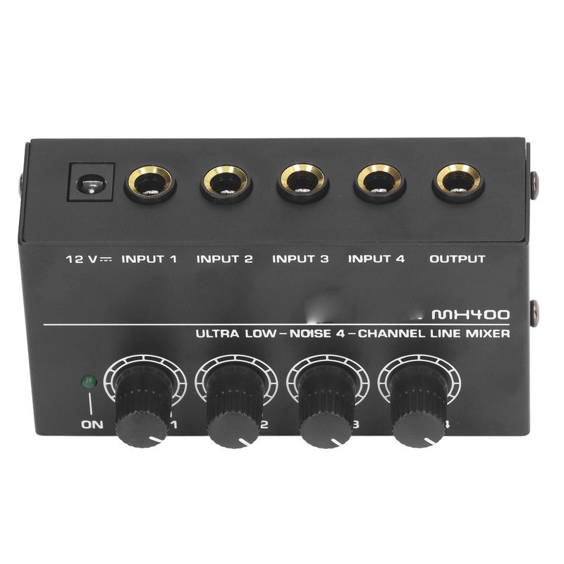 4 Channel Mixer Black Ultra Low Noise 4 Channel Compact