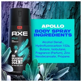Axe Spray Apollo Men desodorante corporal spray fresco 150 ml (5 oz) x paquete de 6