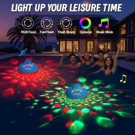 KingSom 3 in 1 Bluetooth Pool Speaker with Pool Fountain Light, 10000mAh Floating Pool Speaker, IP68 Waterproof Hot Tub Speakers, Loud Sound, BT5.4,24H Playtime Rechargeable pool Water Fountain, Azure