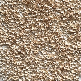 SequinsUSA 3mm Cup Sequins Champagne Ivory Beige Opaque Satin Pearl Made in USA