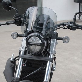 SHINKXMT Motobike Accessories Windscreen Windshield fit for Ho-nda Rebel CMX 500 Rebel CMX300 2017 2018 2019 2020 2021 2022 2023 2024 Wind Shield Screen Protector (Light Smoke)