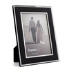 Frametigo Silver Plated Black Photo Frame – Fits Photo Size
