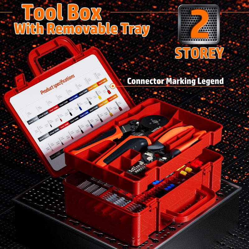 PEBA Ferrule Crimping Tool Kit, 24 Sizes wire Ferrules and