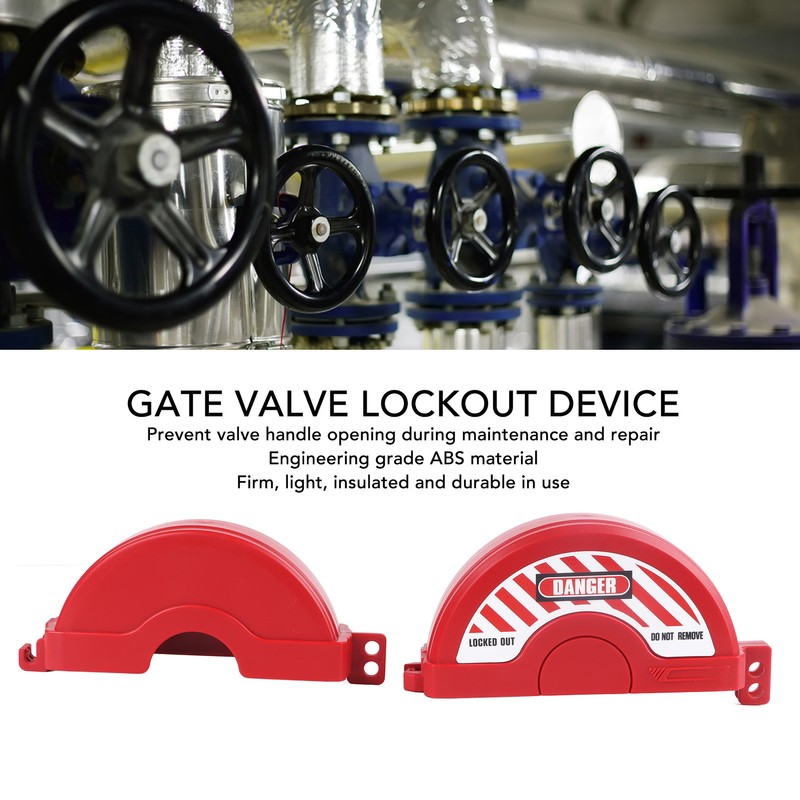 2Pcs Standard Gate Valve Lock Handwheel Fixed Engineering Plastics Lock