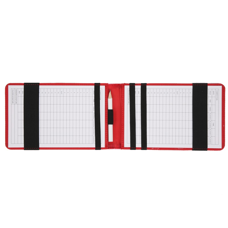 Golf Scorecard Holder PU Leather Scoring Book Golf Score Card