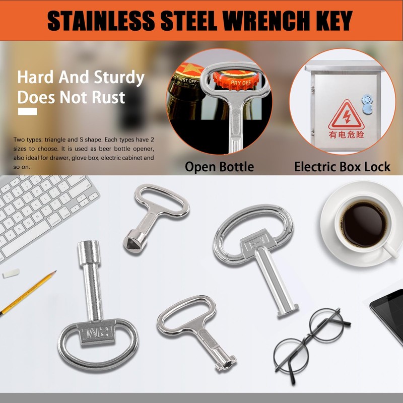 Tanstic 13Pcs Multi-functional Utility Kit - Includes 4-Way Spanner, Square
