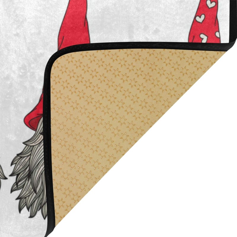 Kitchen Rugs Runner Cute Gnomes Christmas Pattern Doormat Bath Rugs