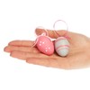 com-four® Easter Eggs in Bright Colours and Designs with Ribbon