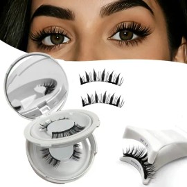 Kit De Pestañas Magnéticas Zynlora® Con Aplicador y 2 Pares De Mink Sintético Natural