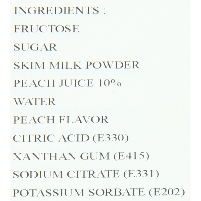 Possmei Flavored Syrup, White Peach, 5.5 Pound