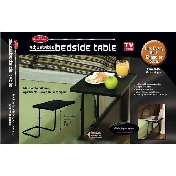 Adjustable Bedside Table (Black)