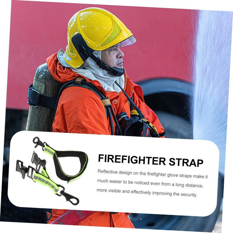 BUGUUYO Firefighters' Essential 2 Pack Glove Safety Straps Reflective Straps