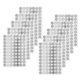YIKIADA Silver Dot Stickers 1 Inch Vinyl Self-Adhesive Waterproof Colored Circle Labels Removable Color Coding Decals Round Tag for Office Inventory 700 PCS