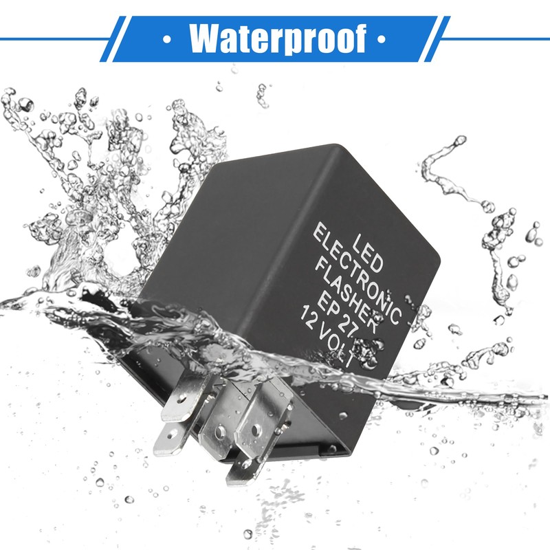 X AUTOHAUX Electronic LED Flasher Relay Fix, 5 Pin EP27