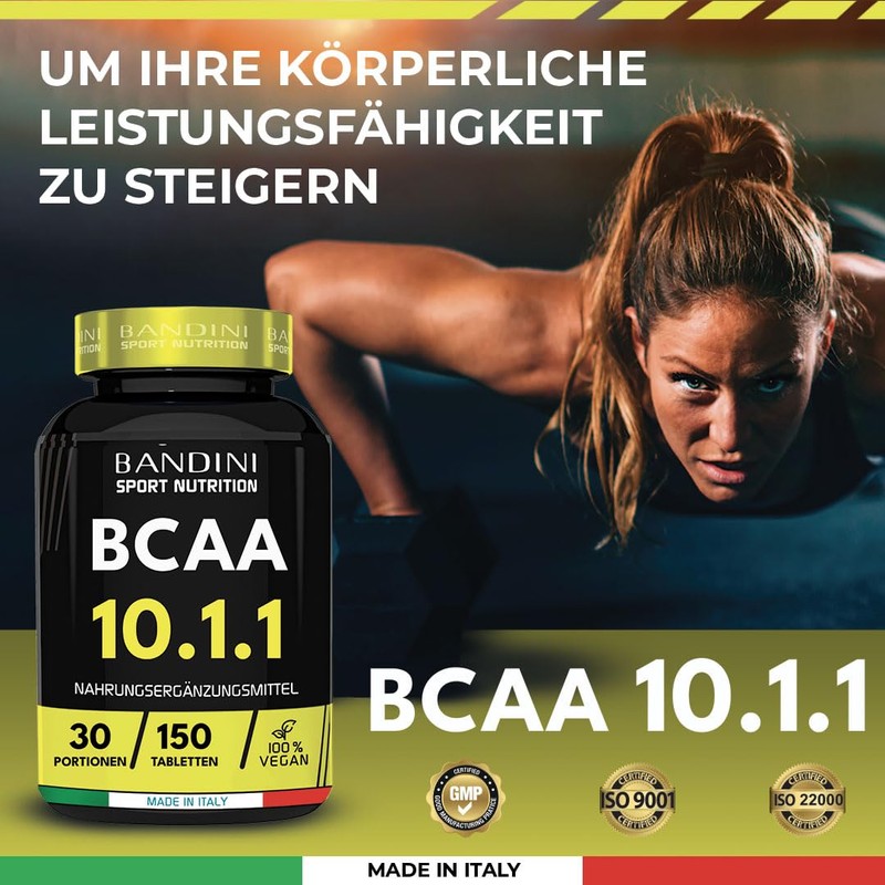 Bandini® BCAA Branched Chain Amino Acids in Ratio 10.1.1-150 Tablets