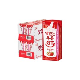 Delicious Milk GT Sterilized Strawberry 180ml / 맛있는우유GT 멸균 딸기 180ml X 48팩