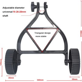 FUMHEUF Universal fit Adjustable Support Wheels Upgrade Auxiliary Wheels Trimmer Head Attachment for Gas/Petrol/Electric Brush Cutter
