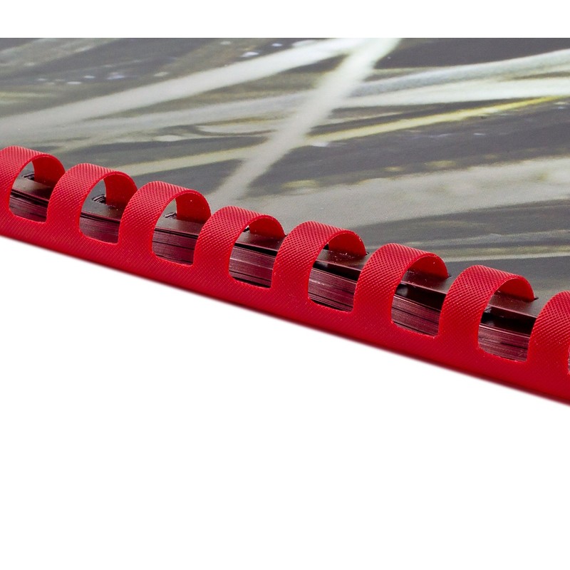 ProfiOffice® Plastic Binding Combs 21 Rings 8 mm Yellow Pack