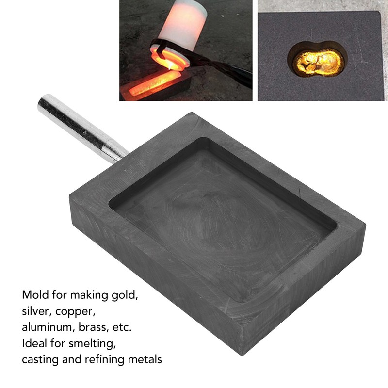 Graphite Casting Mold Metal Ingot Mold Crucible with Handle for