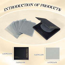 BOROLA Oil Blotting Paper for Face 200 Sheets Replacement Packs, Soft Absorbing Pads for Face Shine Control, Portable Oil Absorbing Tissues for Oily Skin, Design for Men & Women(Black)