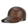 Gudessly Adjustable Men's Genuine Cowhide Leather Baseball Cap for Fall