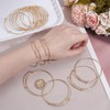 UNICRAFTALE 15 Pcs Adjustable Wire Blank Bangles Golden Expandable Bangle