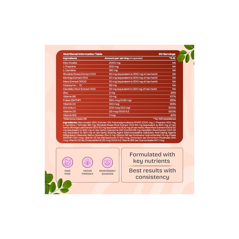 Her Inositol Blend | Myo-Inositol PCOS Supplement | 120 Vegan