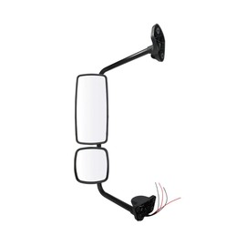 High Soar Door Mirror Assembly for Freightliner M2 (2004-2016),Heated Defrost Rear View Mirror Assembly with Arm for Freightliner M2 100 / M2 106 / Columbia Driver Side Left Side (Chrome)