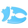 3Pcs Surfboard Fins Nylon Plastic Blue Thruster Fin Surfing Board
