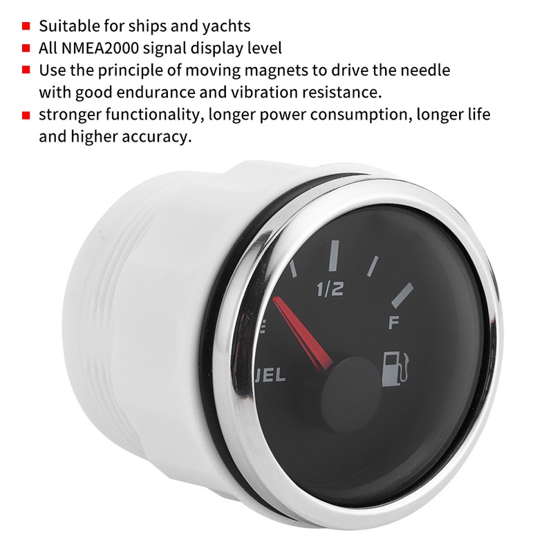 52mm Fuel level Gauge NMEA2000 Pointer Meter Instrument for Boats