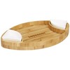 Prairie Collections Football Shaped Bamboo Serving Tray (10" x 16"