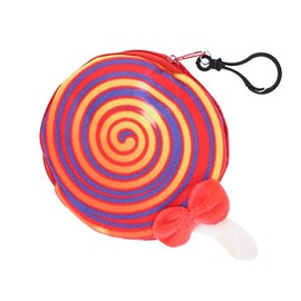 Plush Lollipop Coin Purse Backpack Charm - Dark Red