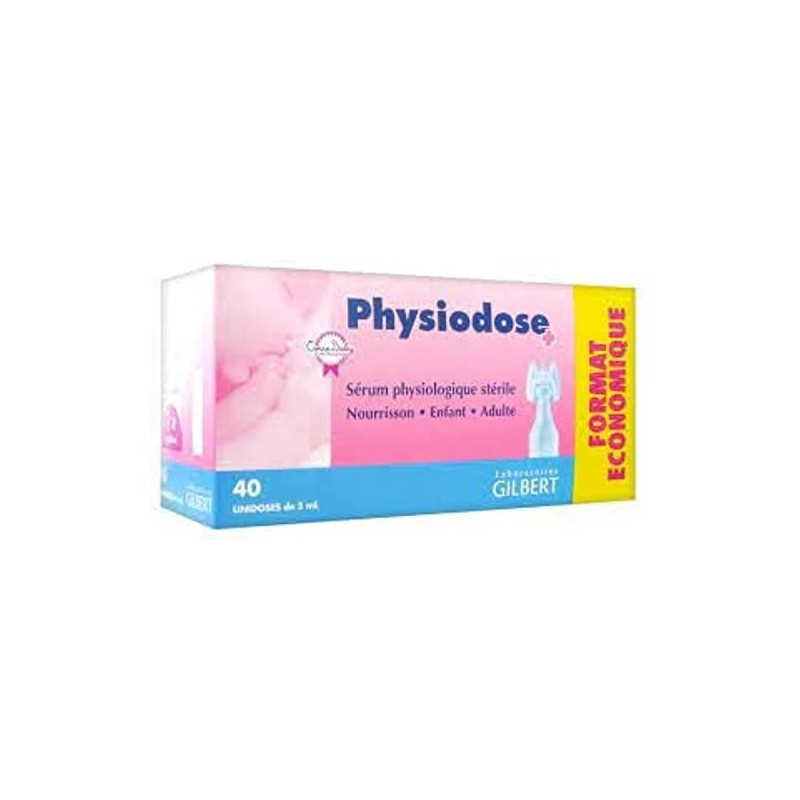 Physiodose Physiological Serum - 3 Boxes of 40 Single Doses