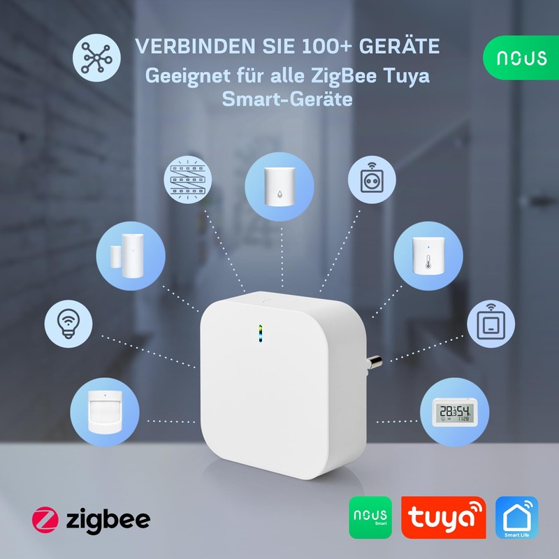 NOUS E1 ZigBee Gateway, ZigBee Hub/Bluetooth Hub, ZigBee Bridge, ZigBee