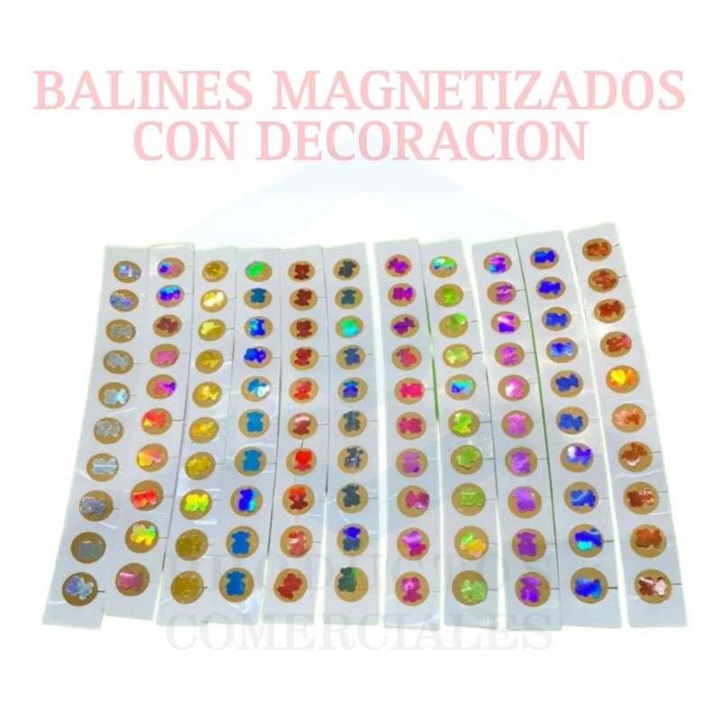 Productos comerciales Balines Con Parche Auriculoterapia 100 Piezas Con Figuras