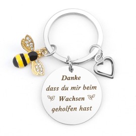 Nsetriu Thank You Gifts Keyring High School 2024 Gifts Teacher Gift Teacher Gift Thank You Gift Teacher Gift Teacher Primary School Retirees Gifts for Teacher Birthday, Danke, Dass du Mir Beim Wachsen