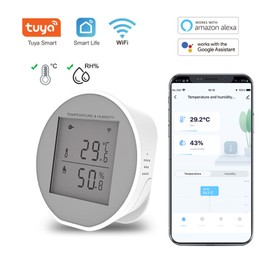 Smart WiFi Temperature Humidity Monitor Wireless Temperature Humidity Sensor TUYA APP Notification