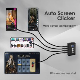 BlissKiss BM1 Auto Clicker, Screen Device Automatic Tapper, Speed Adjustable Simulated Finger Clicking for Games, Live Broadcast, Reward Task, Tiktok USB-Type C (1 AUTO CLICKER with 1 CLICKING Head)