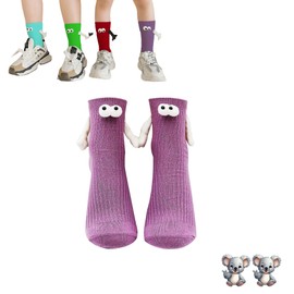 Funny Best Friend Magnetic Hand Hold Sock Couple Buddy Adult Sister Bestie Magnet Weird Match His Her Eye Arm Hug Gag Hilarious Novelty 3d Eyeball Sock Boyfriend Women Men Friendship Silly Fun Gift