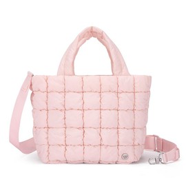 WESTBRONCO Small Puffer Shoulder Bag Crossbody Bags Quilted Everyday Purse Bags for Women Nylon Shoulder Purse Handbag Fashion - Color: Black-quilted