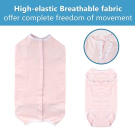 Due Felice Dog Diapers Suit Period Onesie for Female Dog Sanitary Panties Male Doggy Heat Diapers Cover Fit for Small Medium Dogs Pink Dots/S