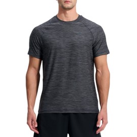 EZRUN Camisetas de natación para hombre, con protección solar UV 50+, de secado rápido, para playa, pesca, agua, Negro catión