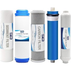 IPW Industries Inc. Compatible to Hague Watermax H5000 - Universal 5 Stage Reverse Osmosis Replacement Filter Set with 75 GPD Membrane