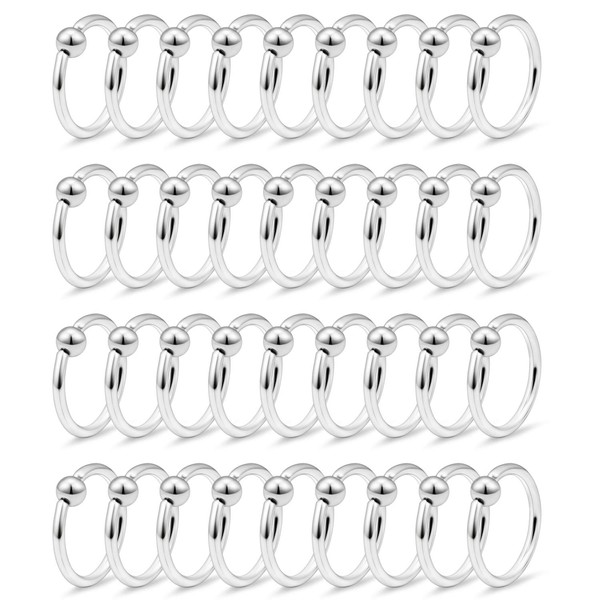 Ftovosyo 14G 36PCS Captive Bead Ring Stainless Steel Nose Nostril